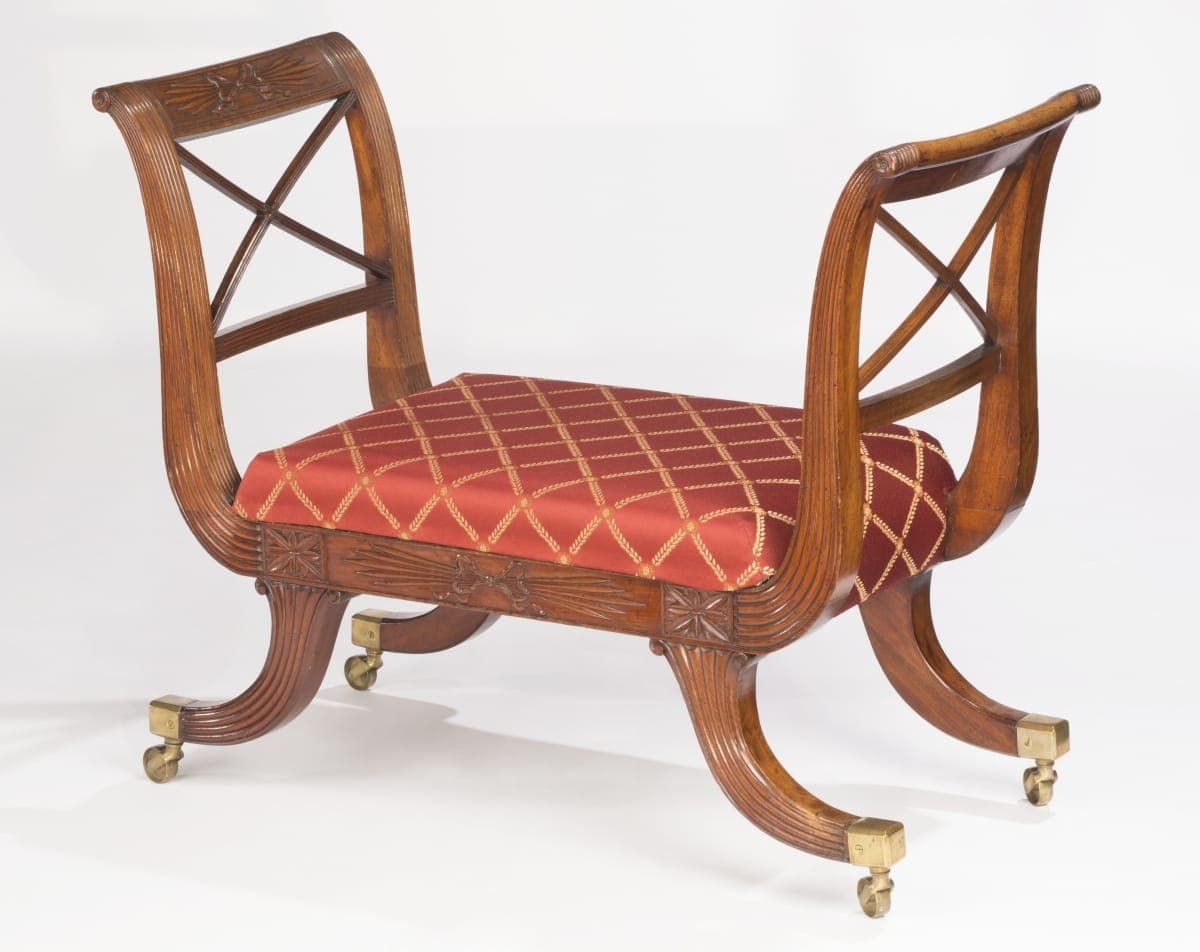 Window Seat, Made by Duncan Phyfe, 1805-1820