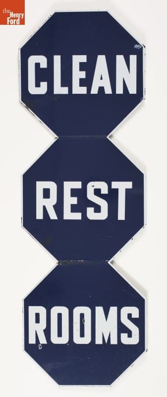 Clean Rest Rooms Sign, circa 1955
