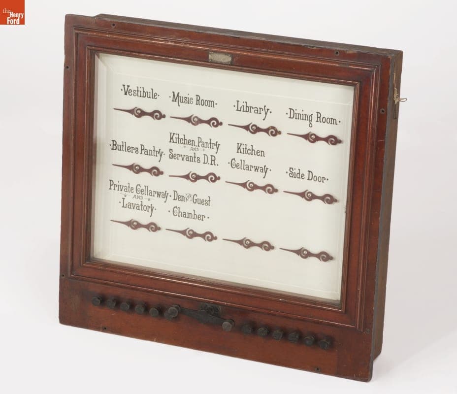 Servant Call System from the Walker Residence, Detroit, Michigan, circa 1896