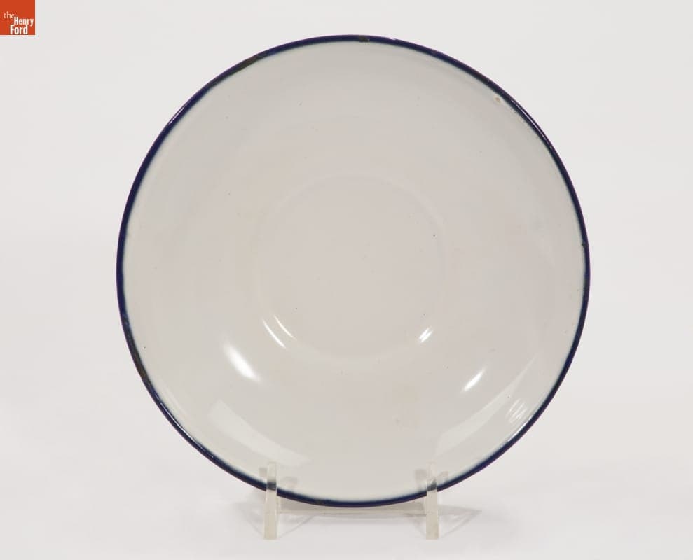 Enamelware Saucer Used on Henry Ford's "Vagabonds" Camping Trips, 1920-1930