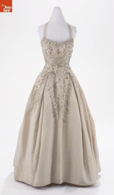 Christian Dior Evening Dress, "Fontainebleau Adaptation," Worn by Anne Firestone to the 1955 Reopening of the Vienna Opera House, 1954