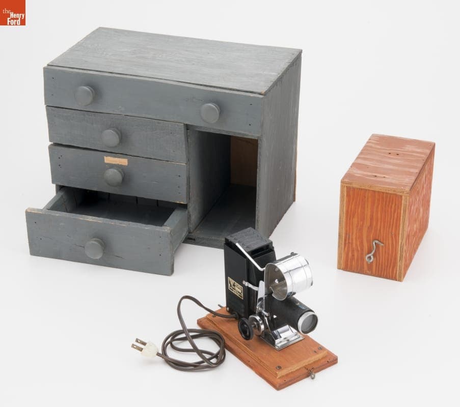 SVE Picturol Film Strip Projector, Homemade Case, 1935-1950