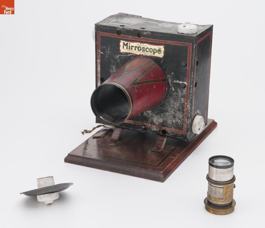 Buckeye Stereopticon Company's "Mirroscope" Postcard Projector, 1909-1915