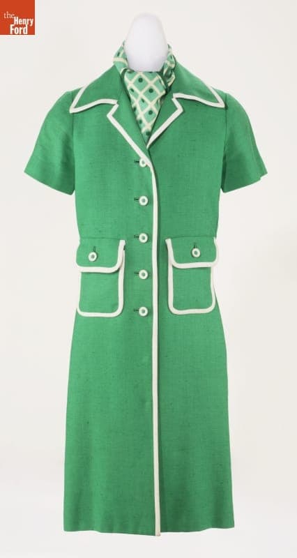 Dress, Worn by Augusta Denton Roddis, circa 1972