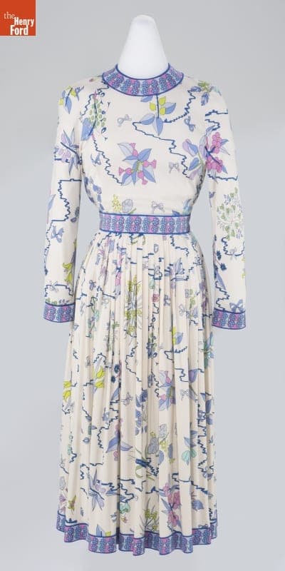 Dress, Worn by Augusta Denton Roddis, circa 1968