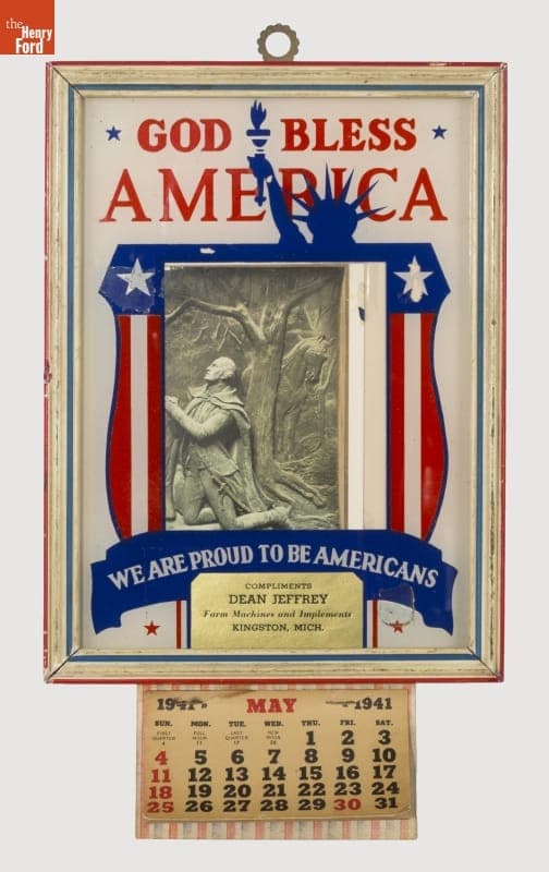 "God Bless America" Calendar, 1941