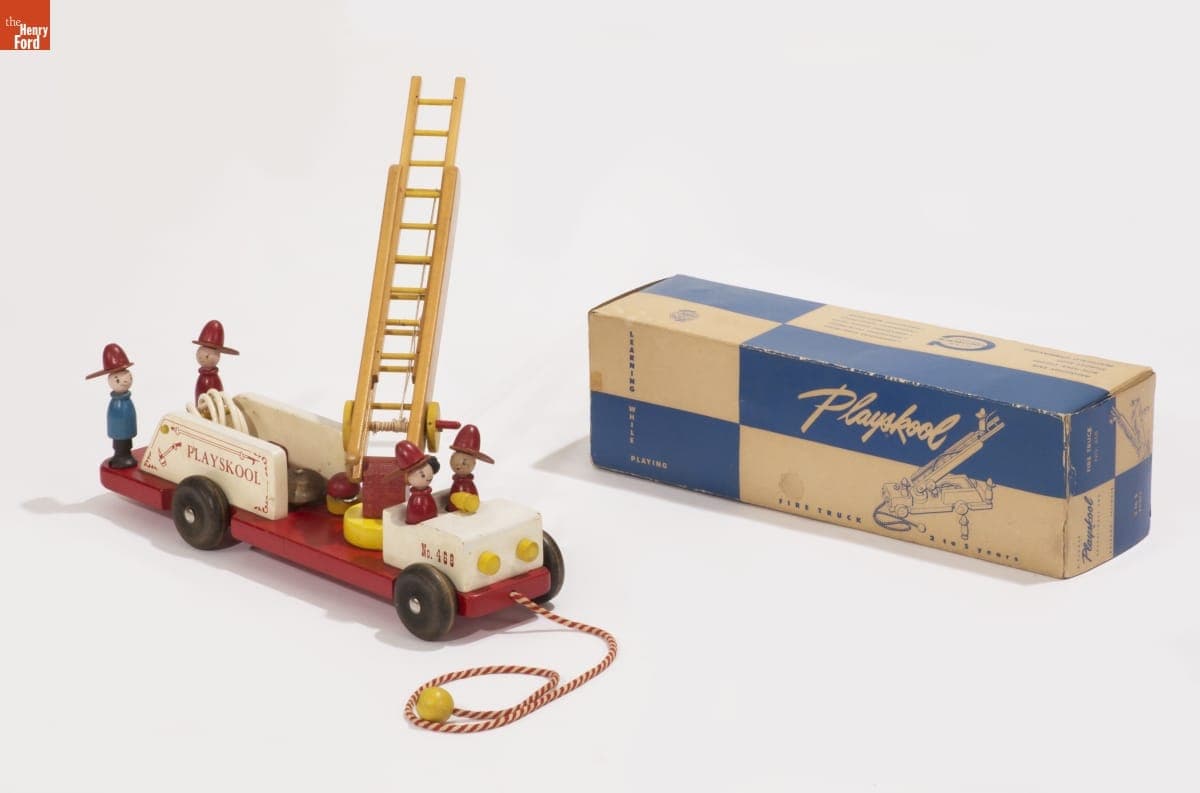 Playskool Toy Fire Truck, circa 1960