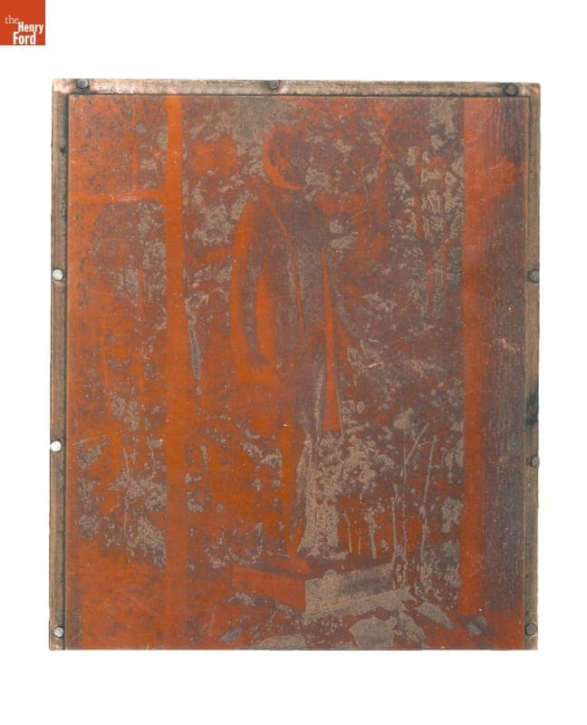 Printing Block, Statue of Abraham Lincoln, 1860-1940