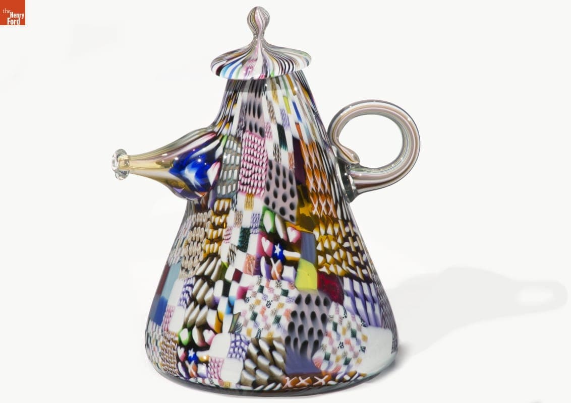 Crazy Quilt Teapot by Richard Marquis, 1979