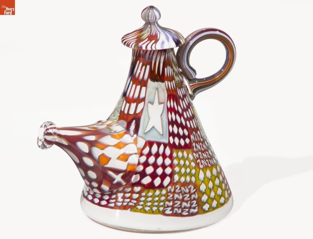 Crazy Quilt Teapot by Richard Marquis, 1979