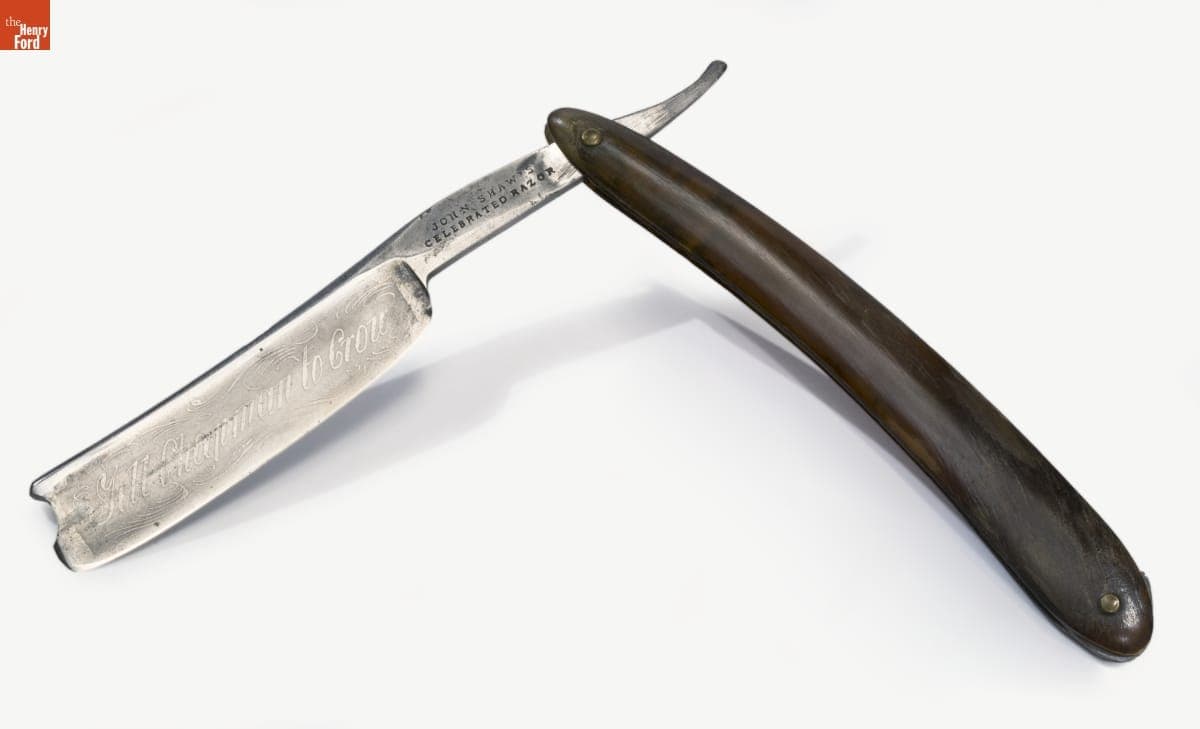 Politically Themed Razor, "Tell Chapman to Crow," 1840