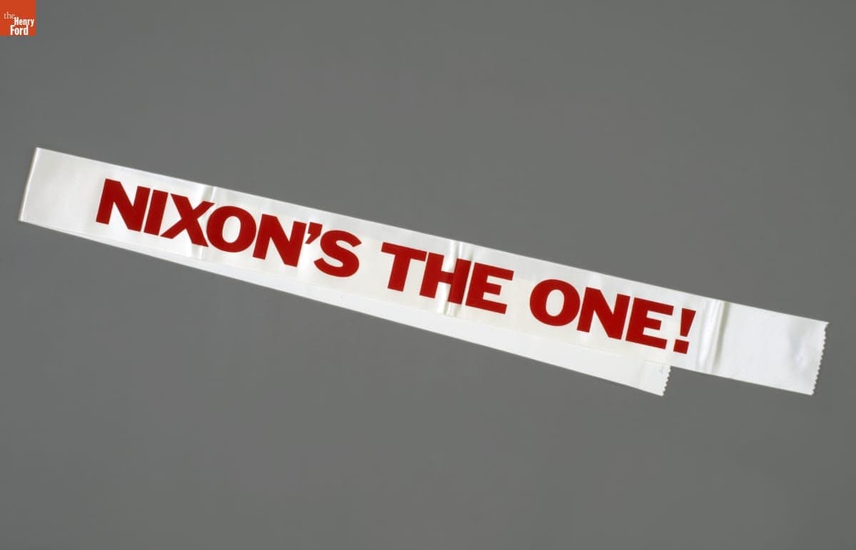 Richard Nixon Campaign Sash, 1968