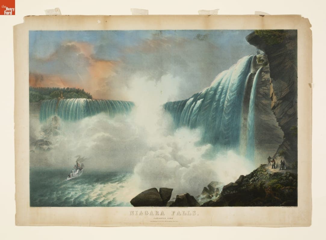 Lithograph, "Niagara Falls, Canadian Side," 1856