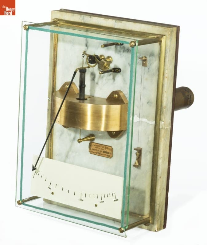 Westinghouse Ammeter, Used in the North Union Station Power House, Boston, Mass., circa 1893