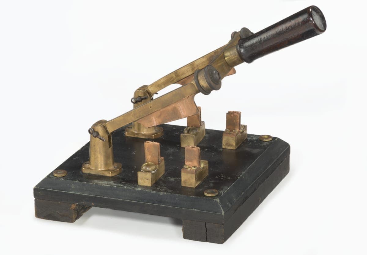 Elektron Manufacturing Company Double Pole Main Electric Switch, circa 1889