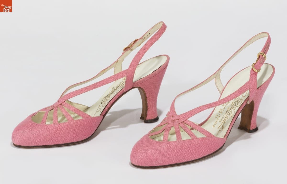 Slingback Pumps, Worn by Elizabeth Parke Firestone, 1955-1965