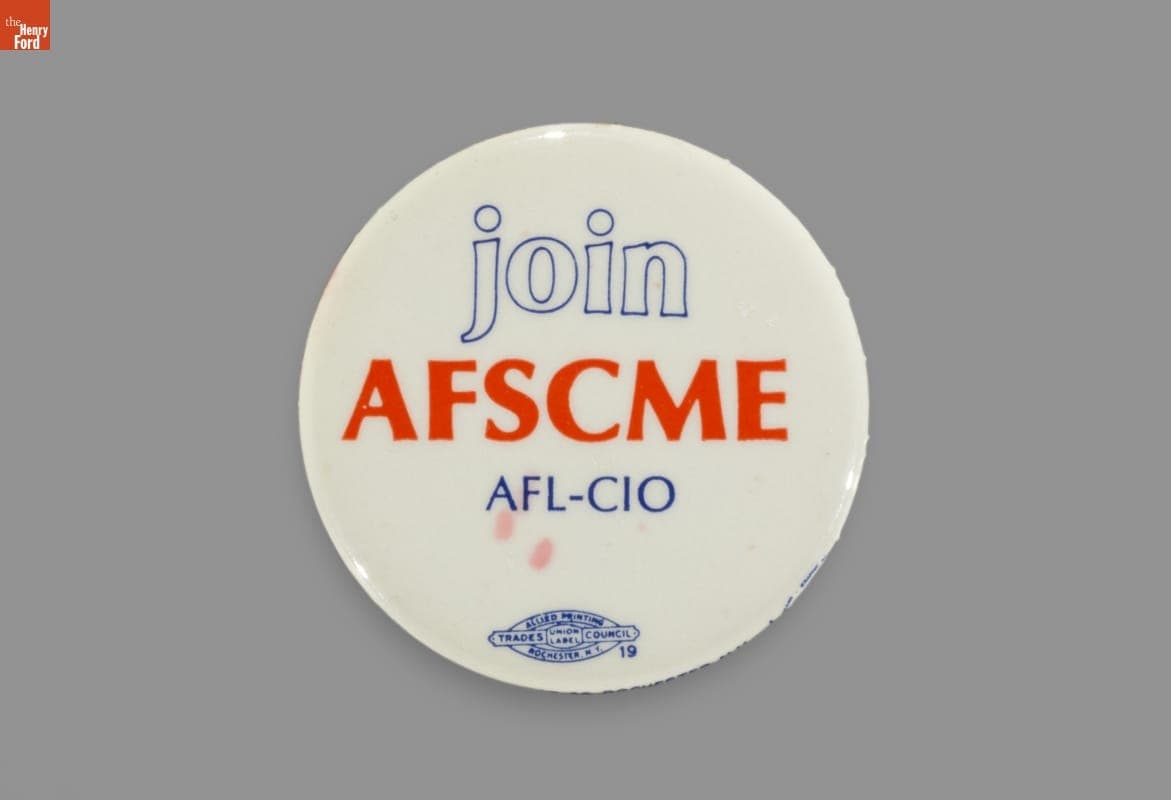 Button, "join AFSCME AFL-CIO," 1960-1979