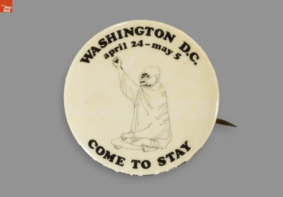 Button, "Washington DC, April 24-May 5 Come to Stay," 1971