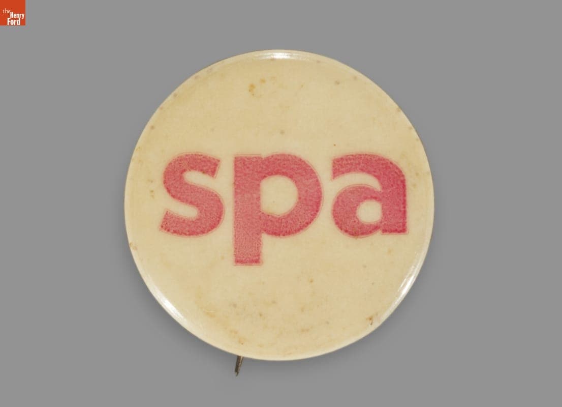 Button, "spa," 1960-1972