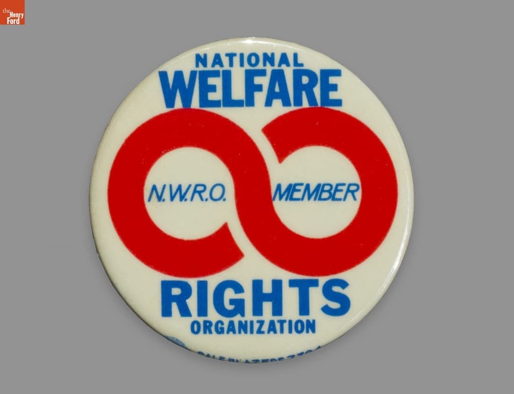 Button, "National Welfare Rights Organization N.W.R.O. Member," 1966-1975