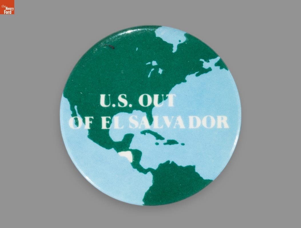 Button, "U.S. Out of El Salvador," 1981