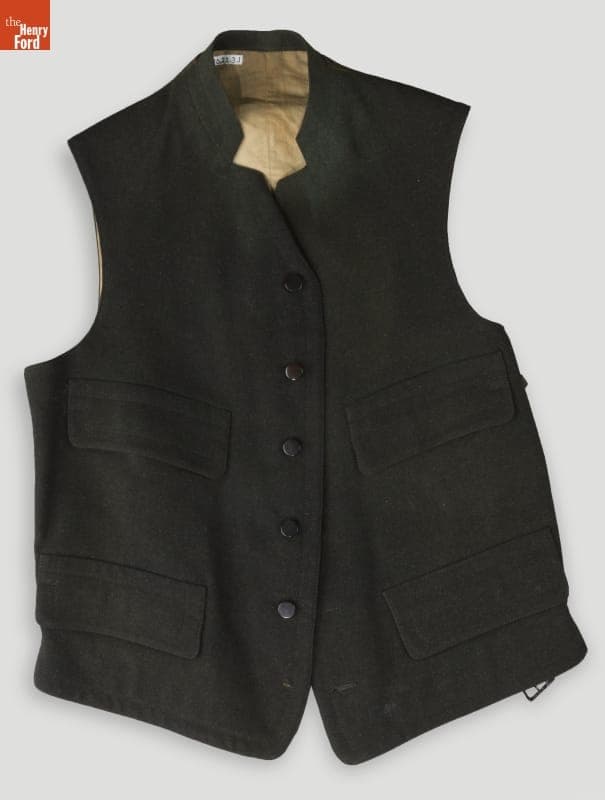 Livery Vest, Worn by a Hewitt Family Coachman, 1890-1910