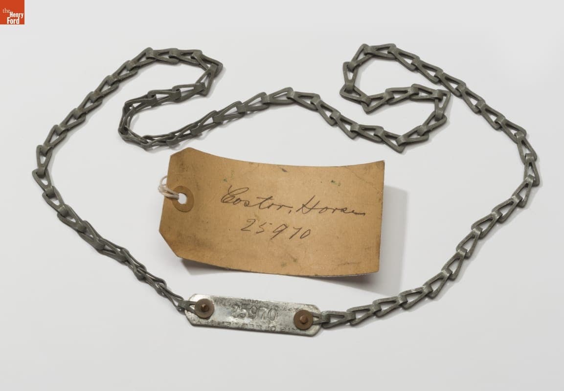 Horse Registration Tag from the Hewitt Estate, Ringwood Manor, 1918