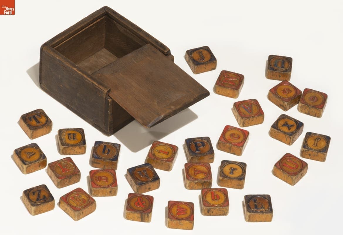 Alphabet Blocks, 1860-1880