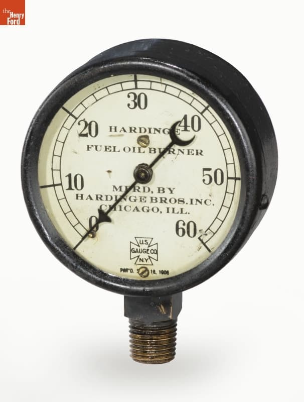 Hardinge Fuel Oil Burner Gauge , 1906-1916