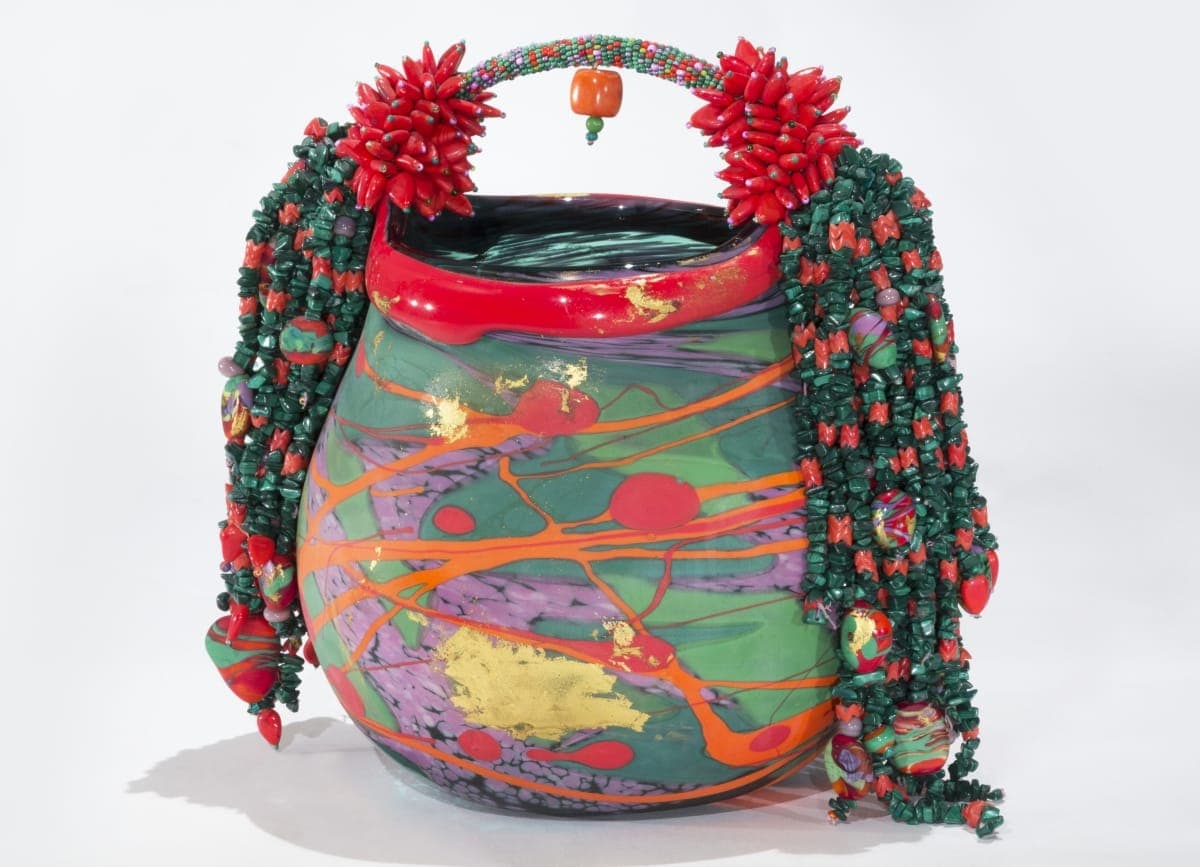 "Red Nebula Amulet Pot" by Laura Donefer, 2001