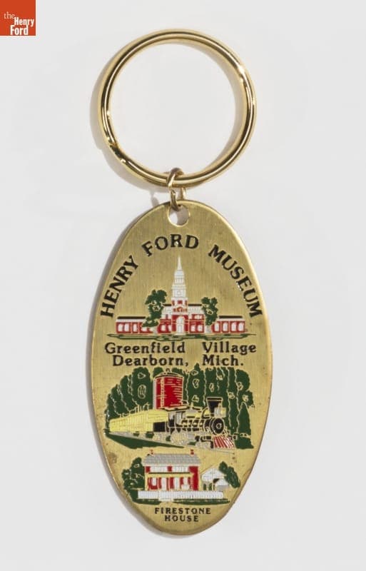 Henry Ford Museum and Greenfield Village Keychain, circa 1987