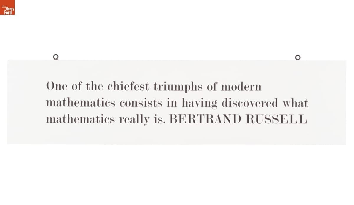 Quotation Sign from Mathematica: A World of Numbers and Beyond Exhibition, 1960-1961