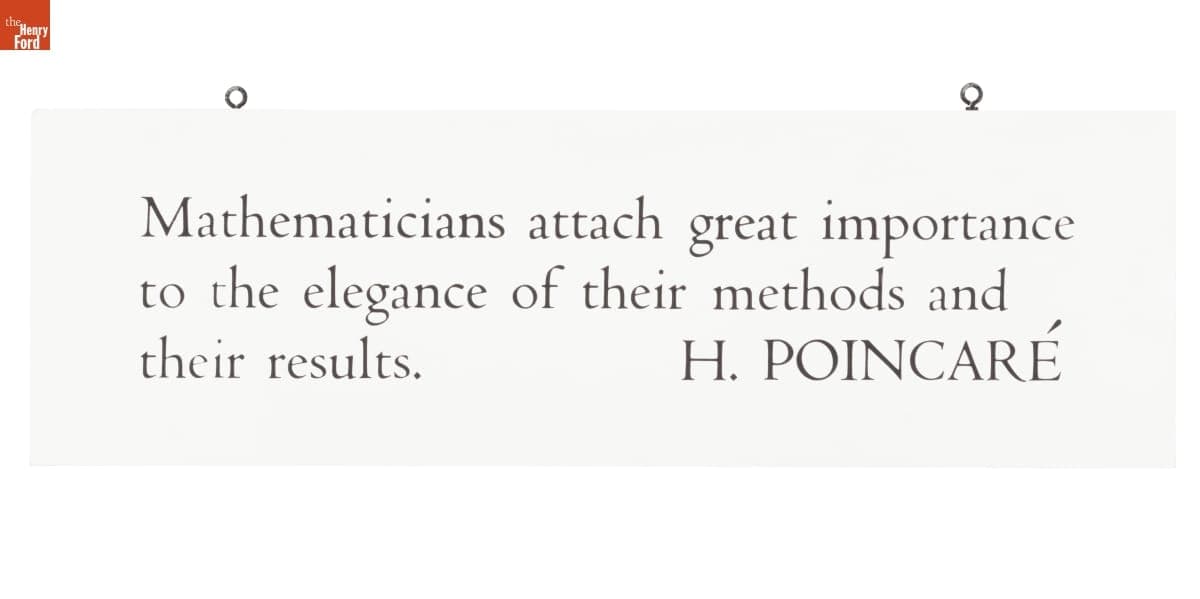 Quotation Sign from Mathematica: A World of Numbers and Beyond Exhibition, 1960-1961