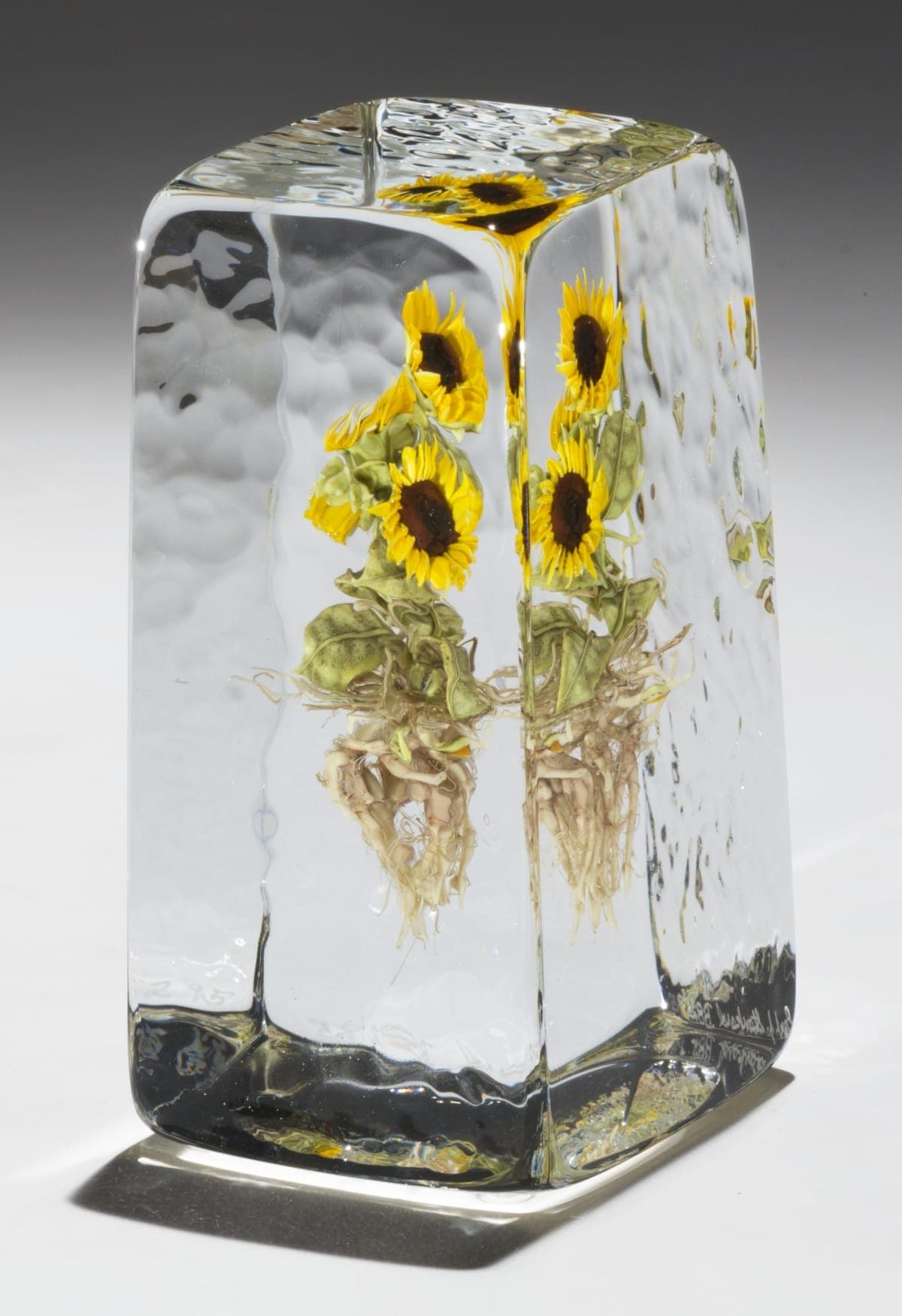"Sunflower Botanical B82" by Paul Stankard, 1995