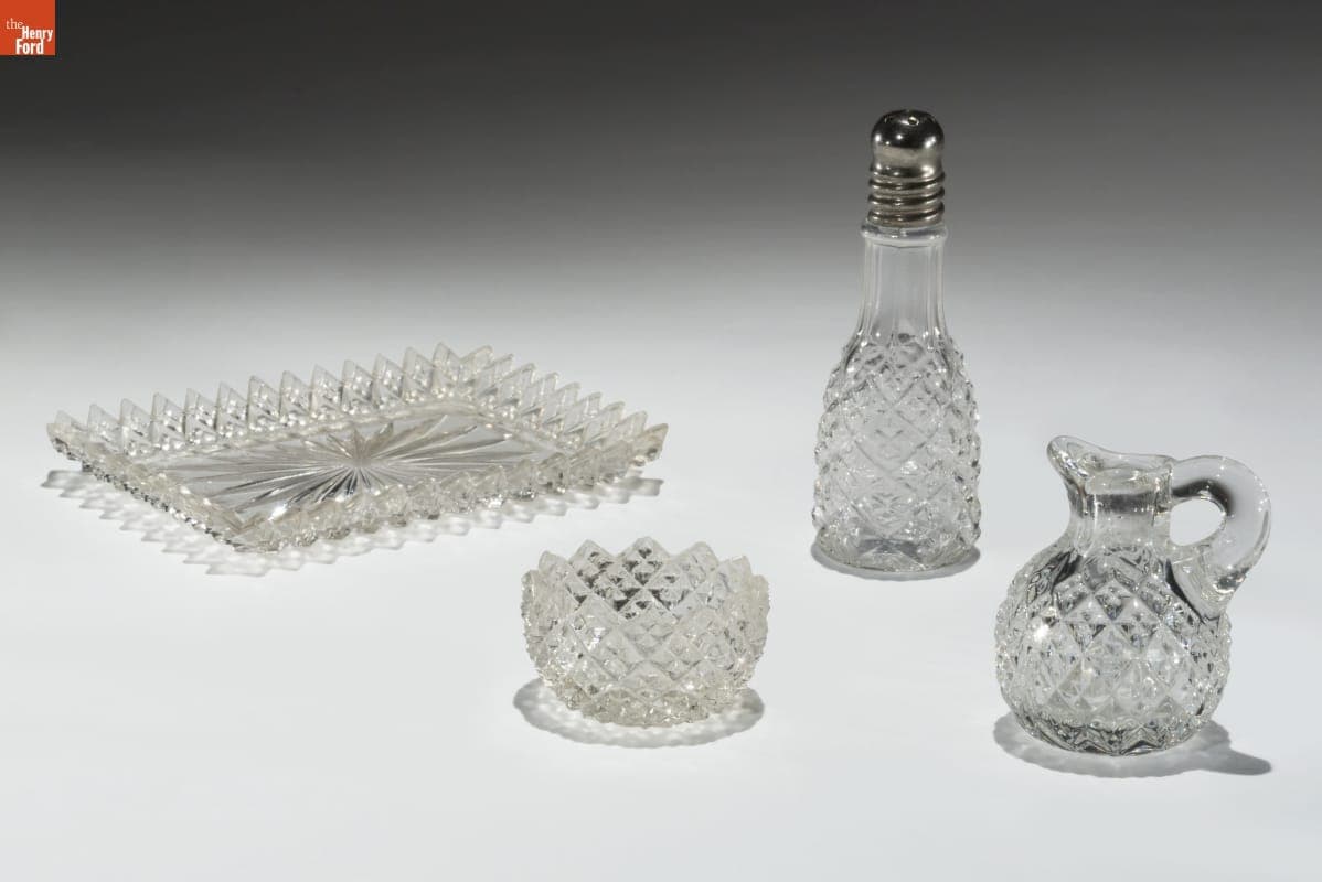 "English Hobnail" Toy Condiment Set, 1889-1929