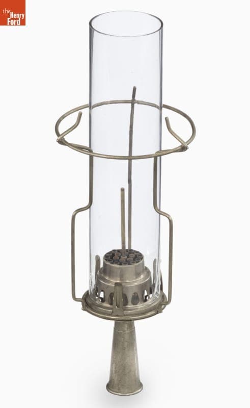 Lamp with Glass Chimney