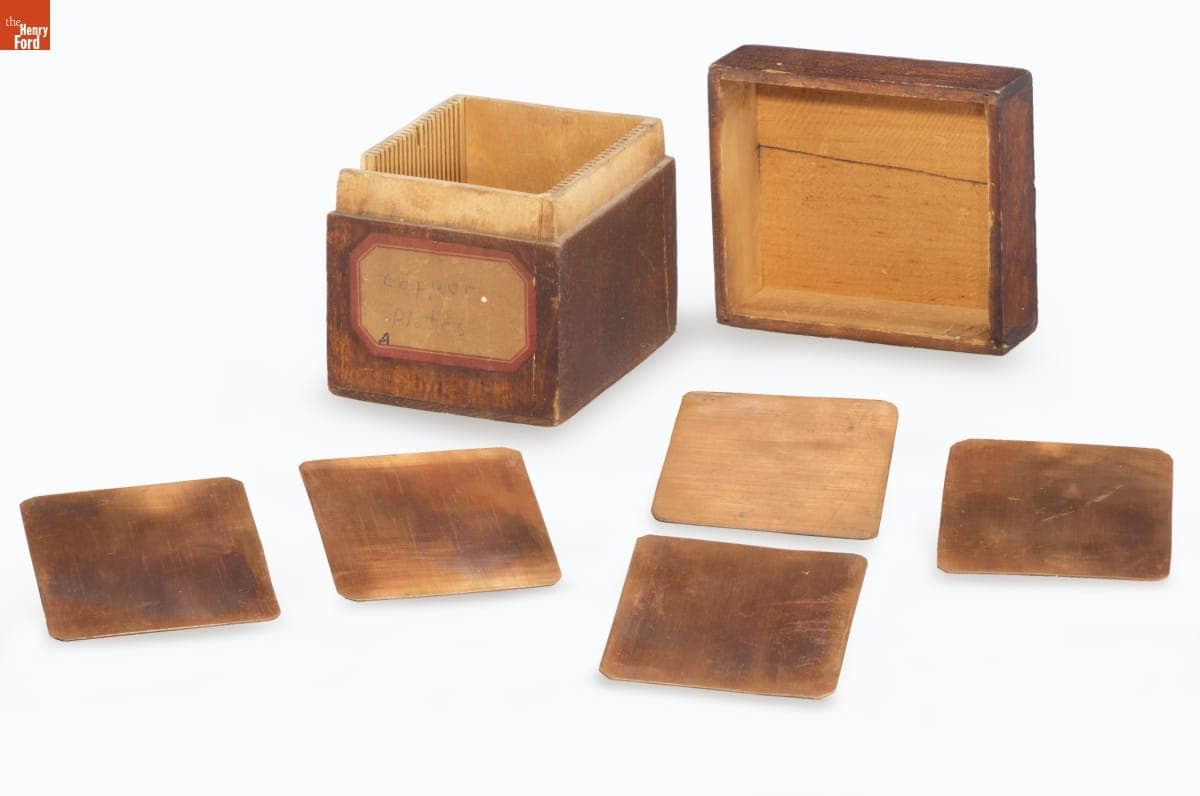 Box Containing Photographic Plates, Used in Greenfield Village Tintype Studio