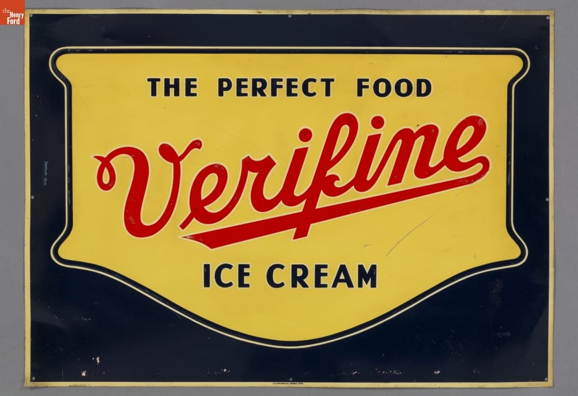 Verifine Ice Cream Sign, 1940-1960