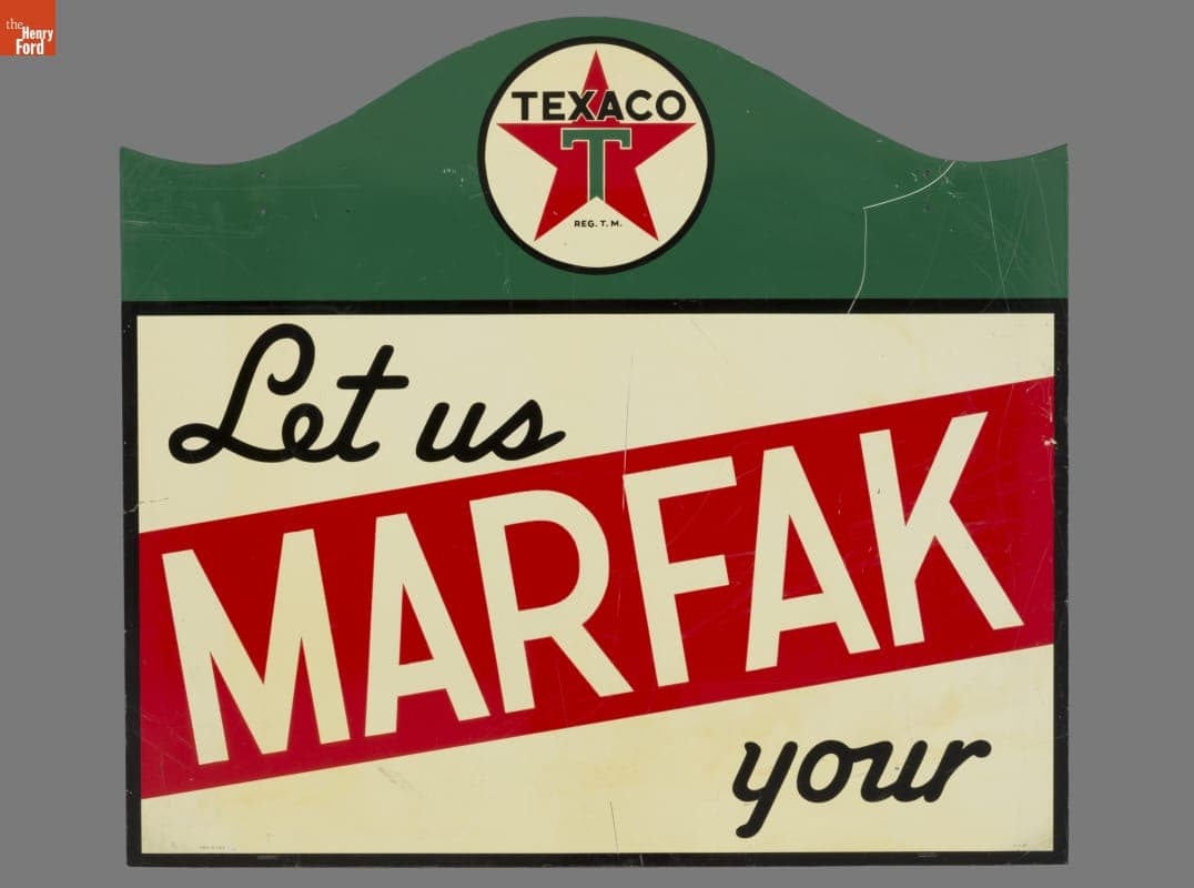 Texaco Marfak Sign, circa 1939