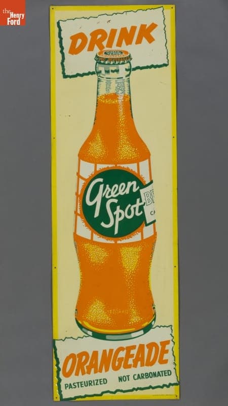 Green Spot Orangeade Sign, 1935-1955