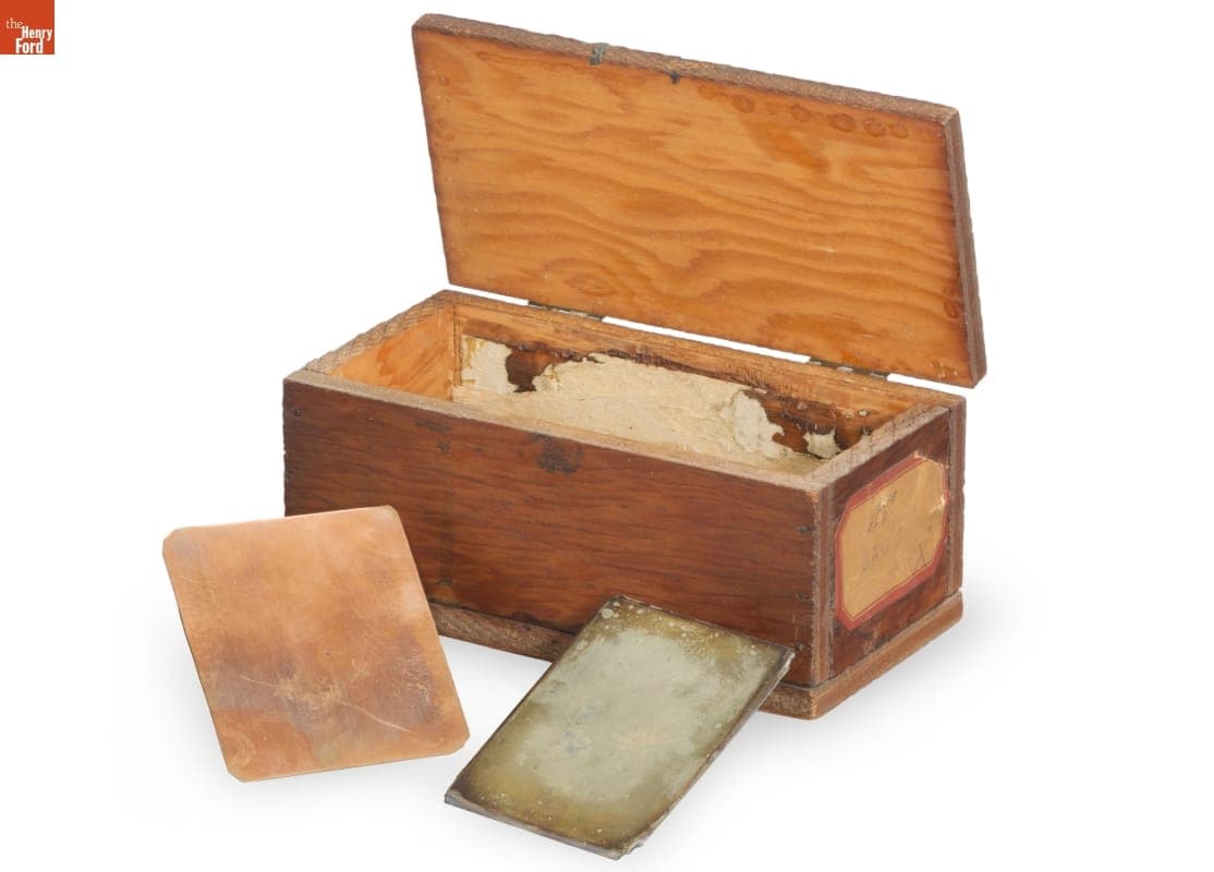 Box Containing Photographic Plates, Used in Greenfield Village Tintype Studio