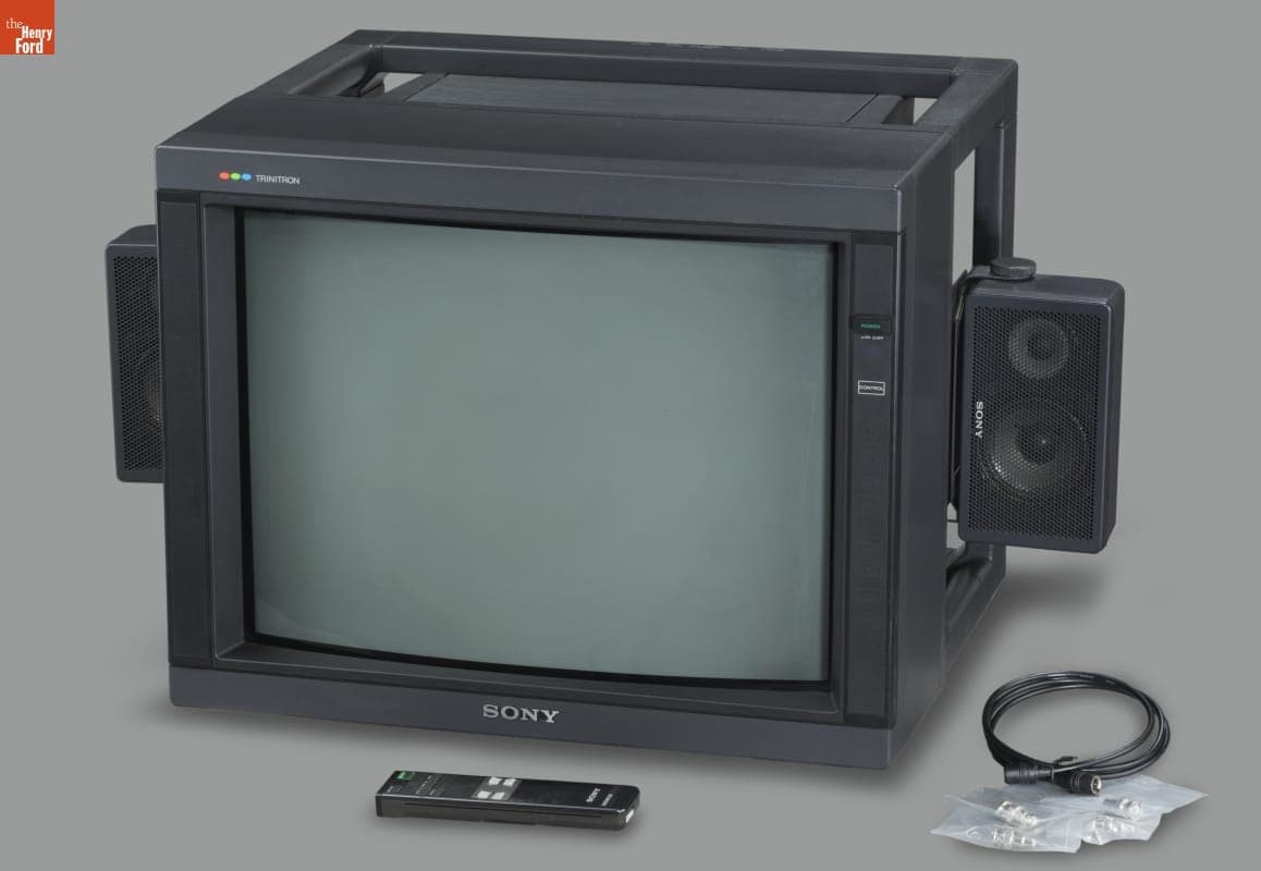 Sony Trinitron Color Television, Model PVM-2030, with Speakers, 1986-1988