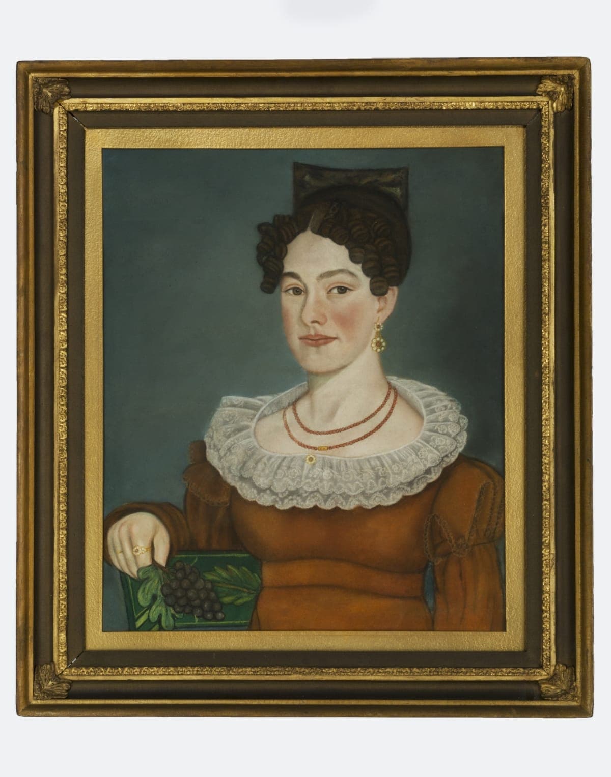 Pastel Portrait of Unknown Woman by Micah Williams, 1823