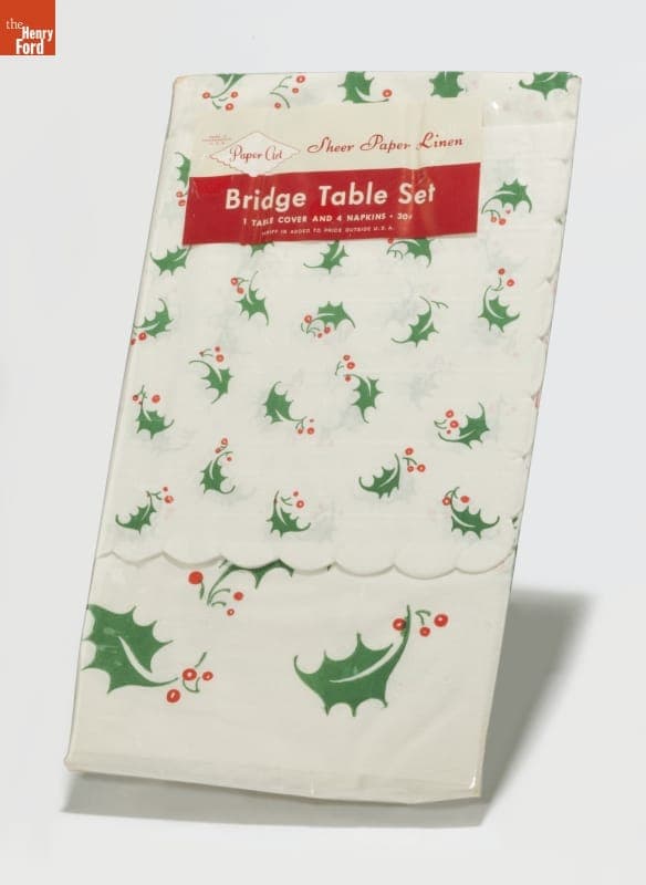 Christmas Bridge Table Set, 1950-1960