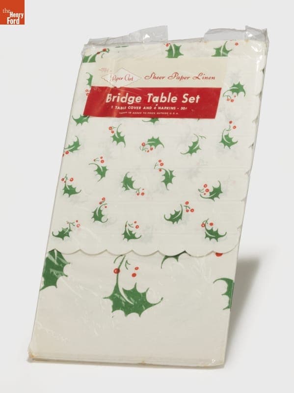 Christmas Bridge Table Set, 1950-1960