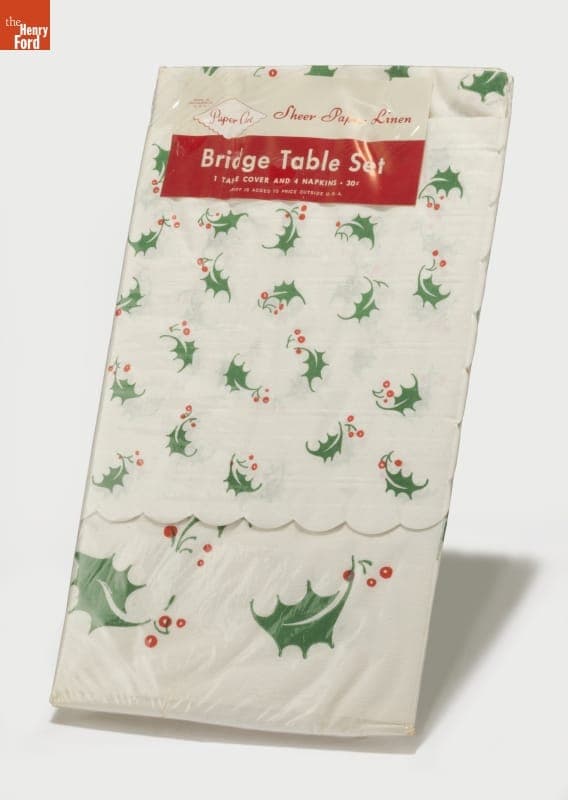 Christmas Bridge Table Set, 1950-1960