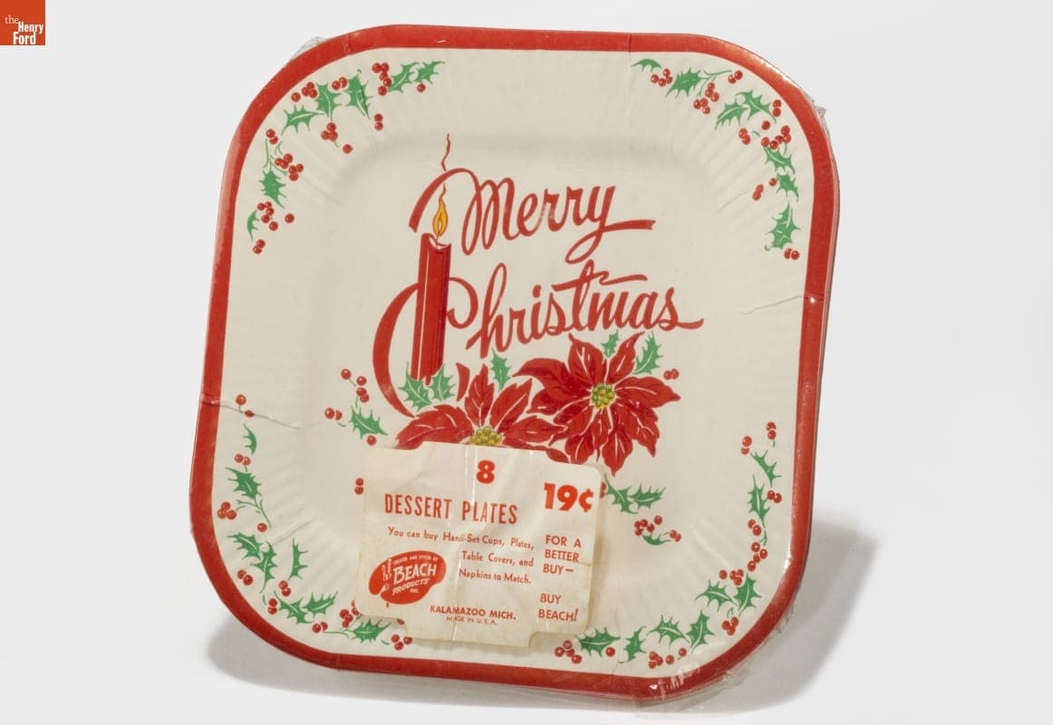 Christmas Dessert Plates, 1950-1960