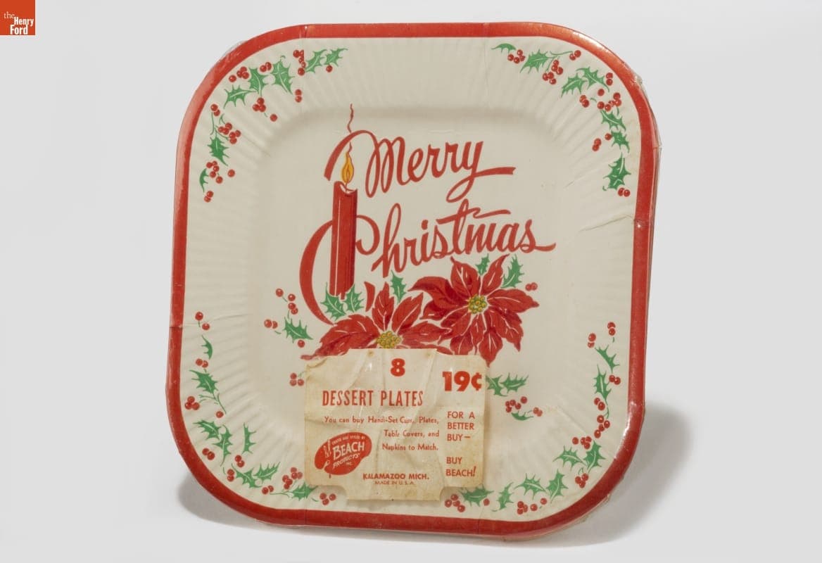 Christmas Dessert Plates, 1950-1960