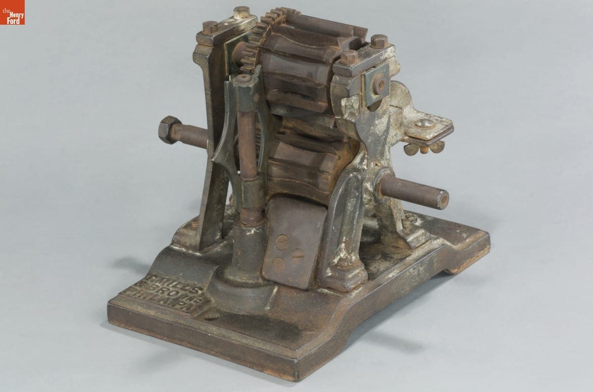 Kiss Knocker Taffy Cutting Machine, circa 1880