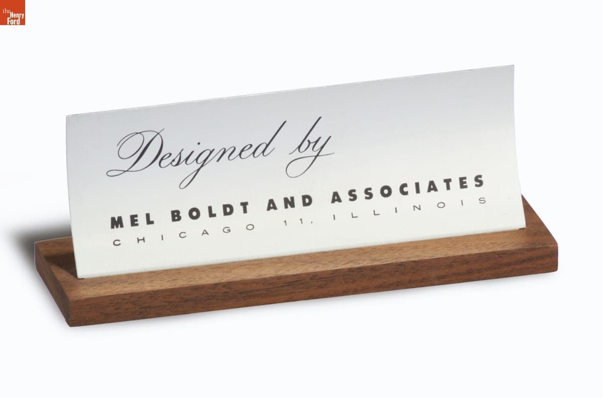 Mel Boldt and Associates Nameplate, 1970-1980